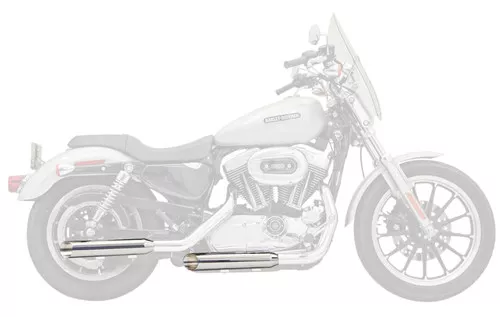 Bassani 3" FirePower Chrome Slip-On Mufflers w/Chrome Slash-Cut Tips (1X17F)