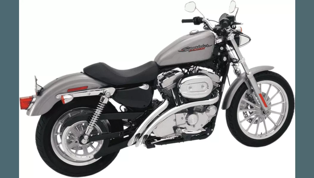 Bassani Radial Sweepers for '07-13 Harley Davidson XL Models - Chrome