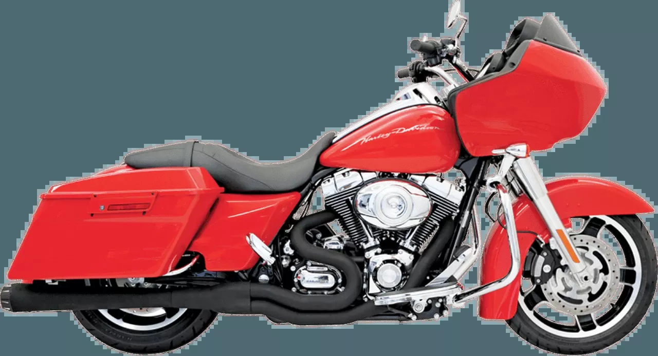 Bassani Road Rage II2-Into-1 MEGA POWER SYSTEM for '95-16 FL Models -Black
