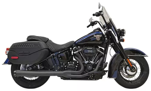 Bassani Road Rage Long 24" Megaphone Black 2-into-1 Exhaust System (1S91RB)