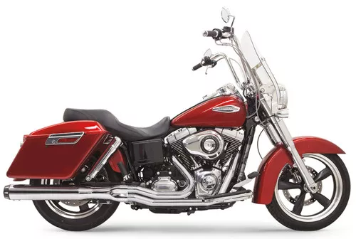 Bassani Road Rage Long 24" Straight-Can Chrome 2-into-1 Exhaust System (1D28R)