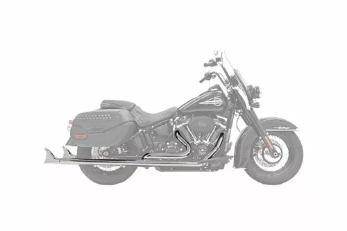 Bassani True-Dual 33" Fishtail Chrome Exhaust System w/out Baffles (1S46E-33)
