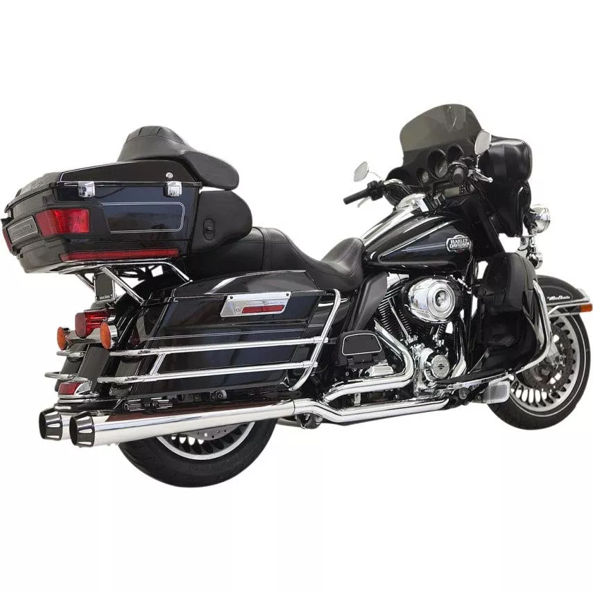 Bassani True Dual Down & Under Exhaust w/ 4" Muffler Harley FL