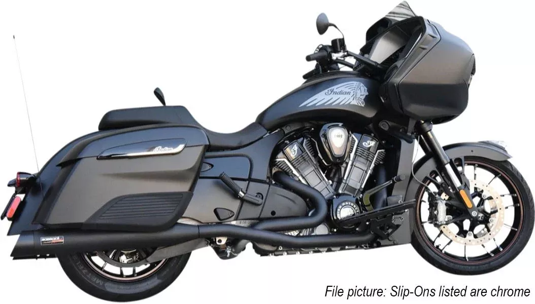 Bassani Xhaust 8H16SB Chrome 4" True Duals Exhaust System Indian Challenger 20