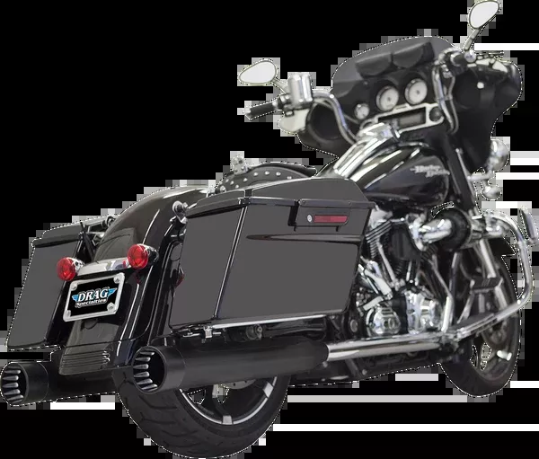 Bassani Xhaust DNT Straight Can Mufflers For ’95-’16 FL – Black