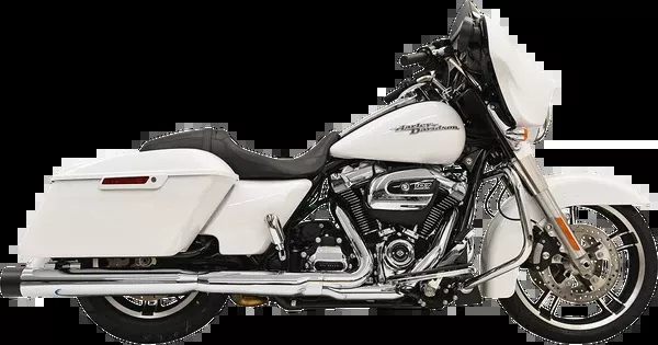 Bassani Xhaust DNT Straight Can Mufflers For FL – Chrome/Black