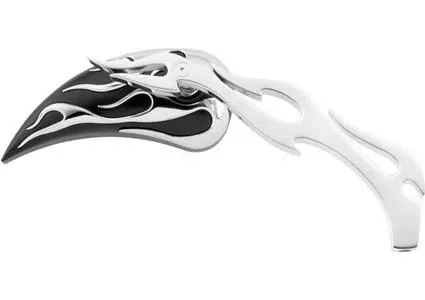 Biker's Choice Teardrop Flame Mirrors for '65-Up H-D Models - Pair