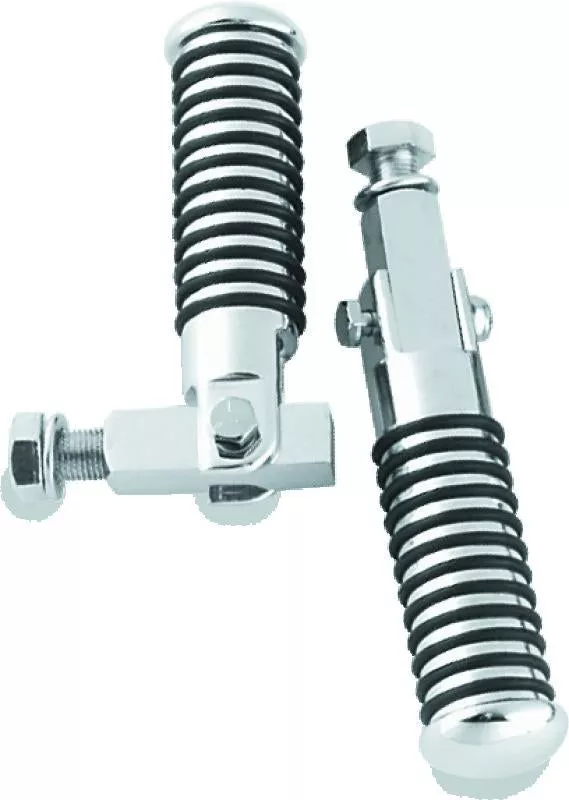 Bikers Choice 72-81 FX/XL 82-94 FXR 84-00 Softail Chrome Block Mount O-Ring Footpeg Kt 1/2-20 Thread