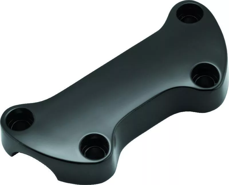 Bikers Choice 74-Up Black Plain Handlebar Clamp With 1in. Bars