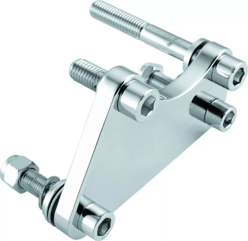 Bikers Choice 84-99 Chrome Caliper Mounting Bracket Kit 00-10 4 Piston Caliper to 84-99