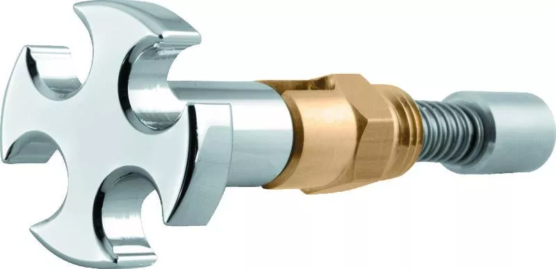 Bikers Choice S / S B-E-G Chrome Cross Enrichener With Chrome Cross Knob