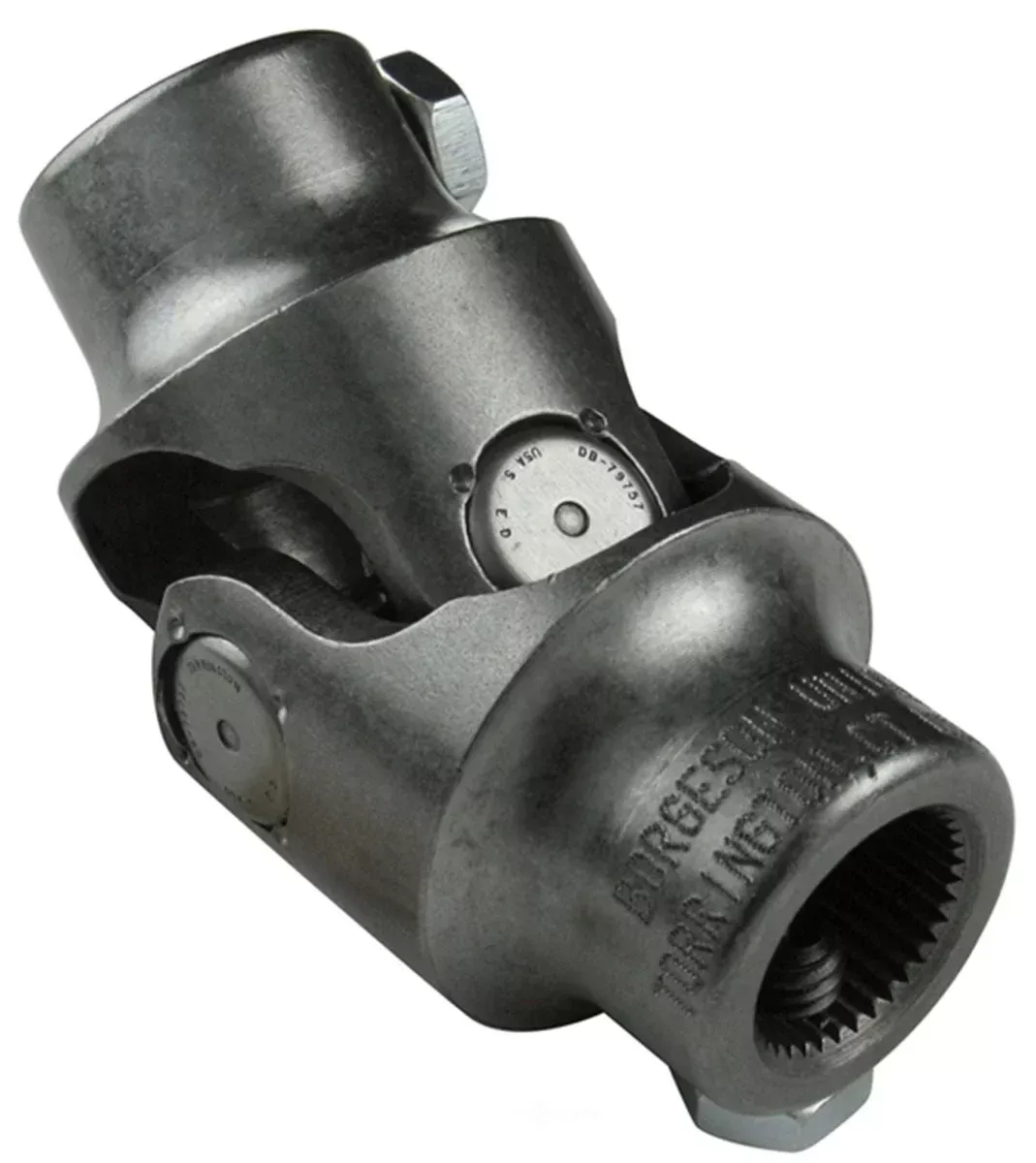 Borgeson Steel Single Steering Universal Joint . 3/4in . Double-D X 1in . Double-D . 014952
