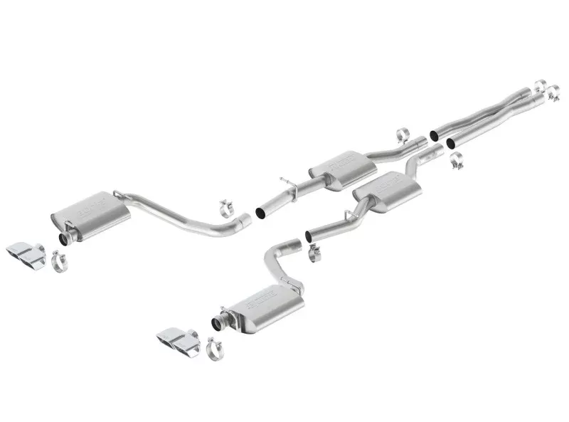 Borla 15-16 Dodge Challenger R/T 5.7L Dual Rectangle Angle Cut Dual Split Rear Exit ATAK Exhaust