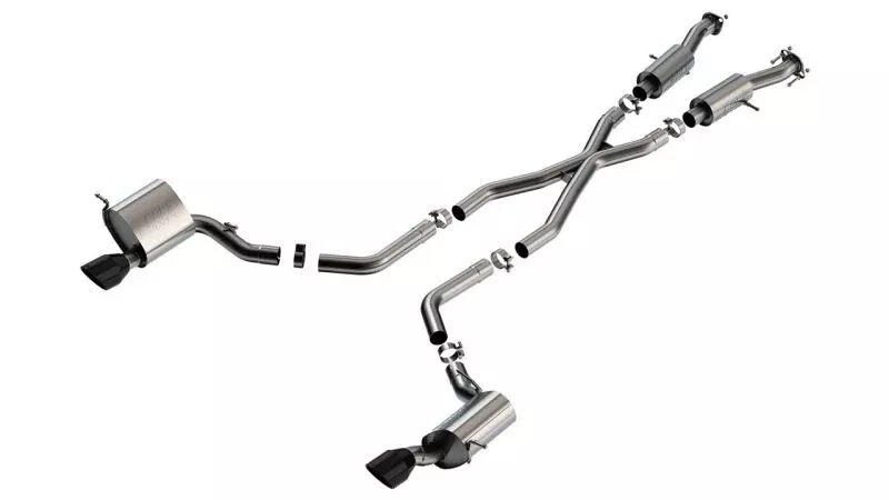 Borla 15-21 Jeep Grand Cherokee SRT 6.4L V8 AWD S-Type Cat-Back Exhaust System – Black Tips T-304SS