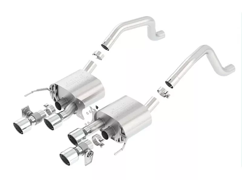 Borla 15 Chevy Corvette C7 ZO6 6.2L w/o AFM w/ NPP ATAK Quad RD RL IC Tips Center Rear Exit Exhaust