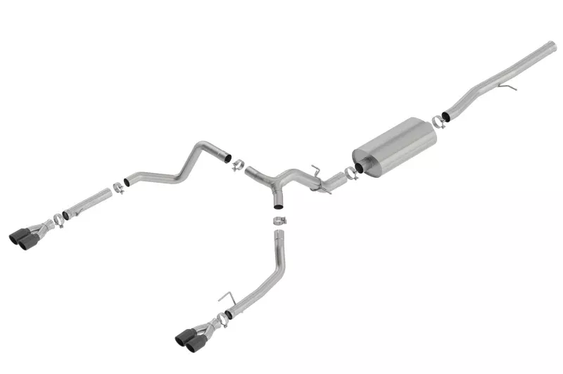 Borla 19 Chevrolet Silverado/GMC Sierra 1500 6.2L SS Touring Catback Exhaust – Black Chrome Tips