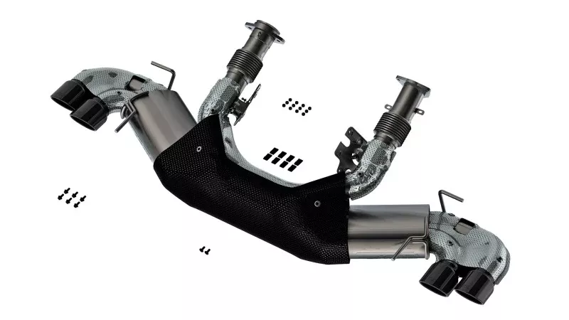 Borla 20-23 Chevy Corvette 6.2L V8 AT w/o NPP 3in ATAK Catback Exhaust – Black Chrome Tips