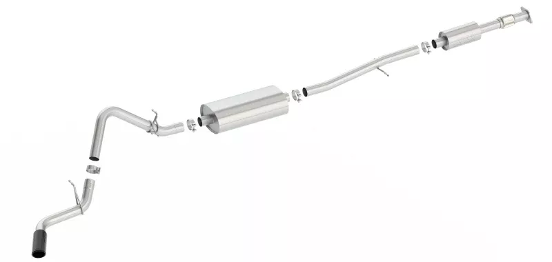 Borla S-Type Cat-Back 19-20 Chevrolet Silverado Side Exit Exhaust – Black Chrome Tip