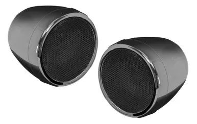 Boss Audio 2 Speaker Bt Amplified Kit 3" Speakers Black Chrome - MCBC425BA
