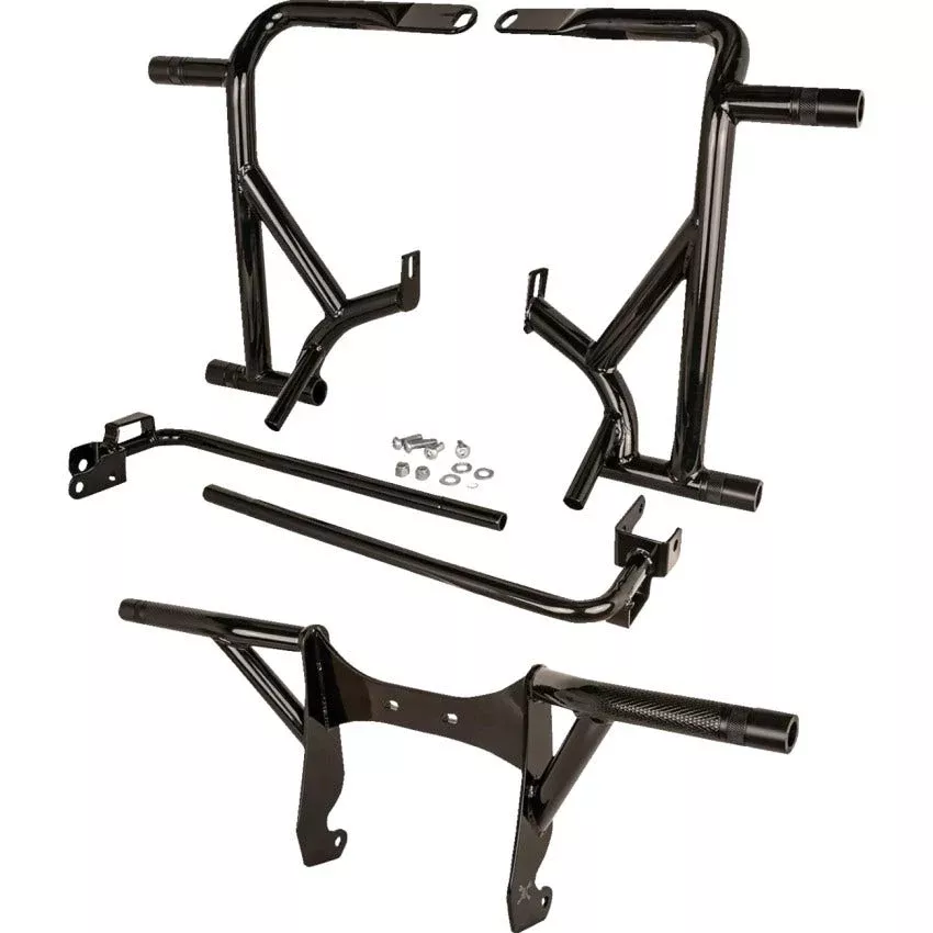Burly Brand Black Brawler Kit Crash Bars for Harley 2014-2024 Touring Models