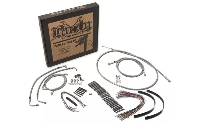 Burly Brand Handlebar Installation Kit for '14-16 FLHX/FLHT/C/U & H-D Trikes Non ABS -13 Inch - Black