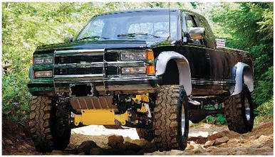 Bushwacker 40009-11 Front Black Cutout Style Fender Flares for 88-00 C/K Series