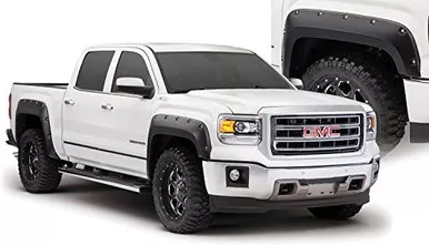 Bushwacker 40960-02 Black Pocket/Rivet Style Smooth 4-Piece Fender Flare Set
