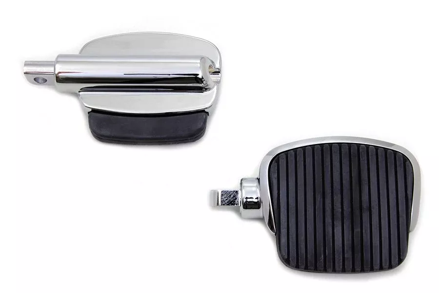 Chrome 4" Mini Driver Footboard Set Harley Dyna Softail 86-Up Repl OE 50500109