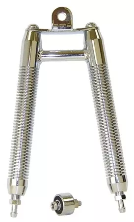 Chrome Plated Finned Billet Vertical Oil Cooler Harley Davison Big Twin