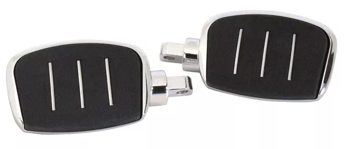 Chrome Streamliner Styled 3" Adjustable Mini Floor Board Set Harley Models