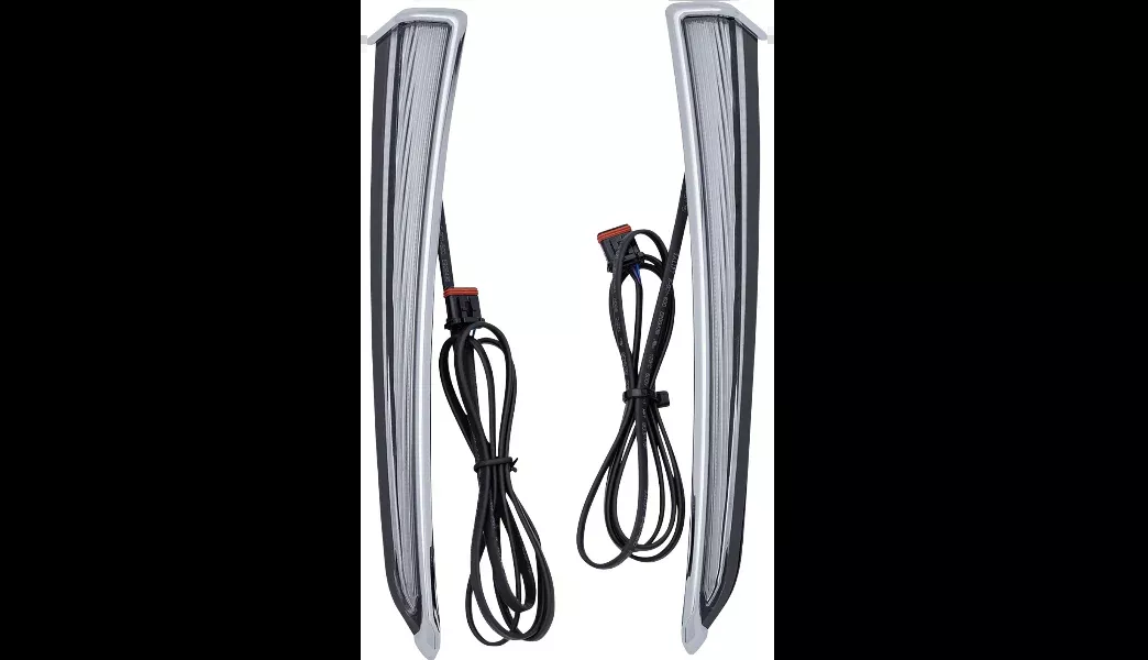 Ciro 45800 Chrome Lower Fairing Lights Amber White Turn Signals Harley Touring 14-