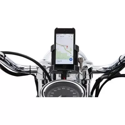 Ciro 50312 Premium Smartphone GPS Holder 1" 7/8" Bar Mount Chrome Universal