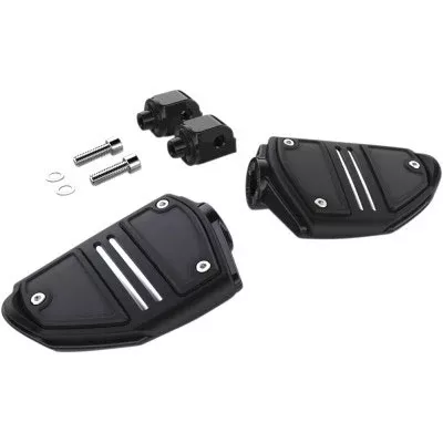 Ciro 61426 Twin Rail Footpeg Black Passenger Footrest Harley Softail 18-Up