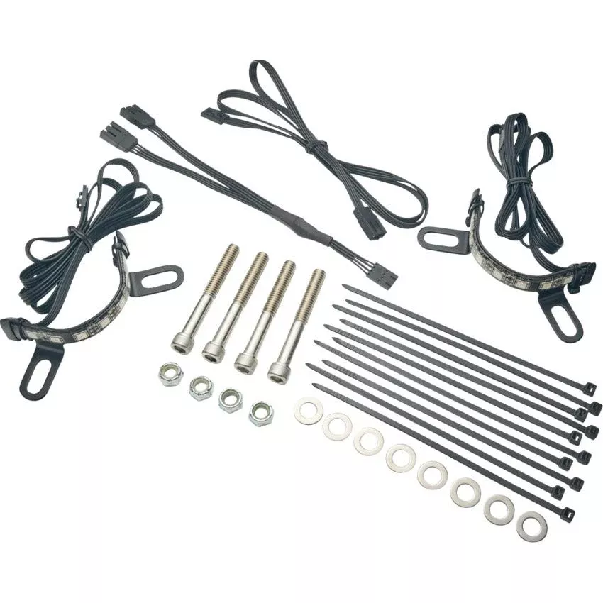 Ciro Shock & Awe 3.0 Fork Mounted Illuminators for Harley 00-24 Touring Models