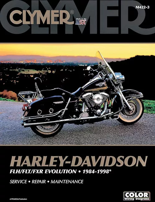 Clymer Repair/Service Manual '84-98 Harley FLH/FLT/FXR Evolution (M422-3)