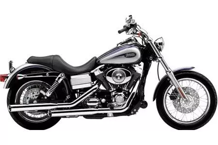 Cobra 3" Slip On Mufflers w/ Billet Tips for Harley Davidson Dyna '95-17