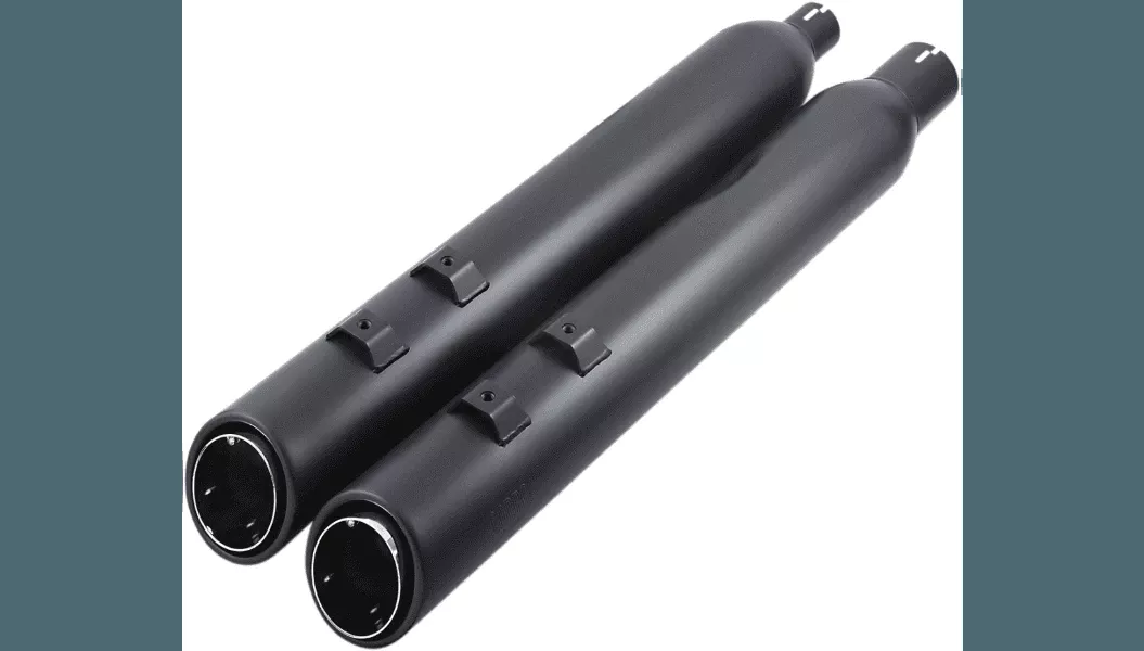 Cobra 909 4 inch Uppercut Slip On Mufflers for Harley Davidson Touring Models '17-Up - Black