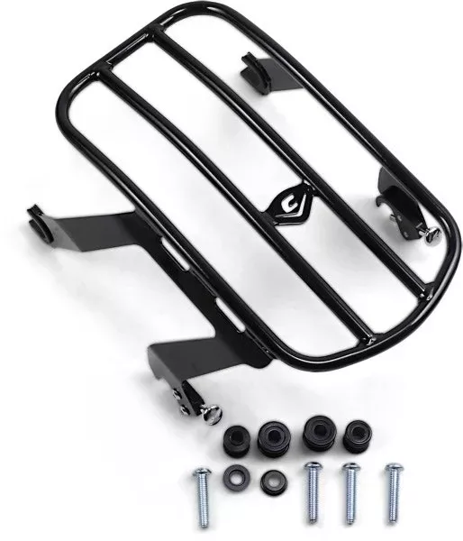 Cobra Black Detachable Solo Luggage Rack Harley Softail M8 Deluxe 18-Up