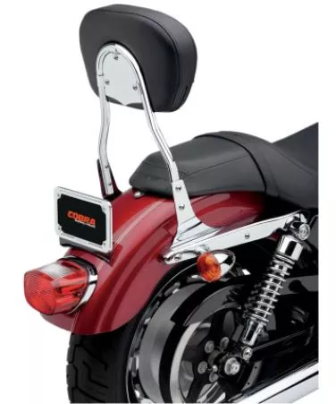Cobra Round Short 14" Chrome Sissy Bar Backrest (602-1304)