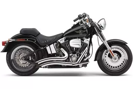 Cobra Speedster Short Swept Exhaust for Softail '12-17-Chrome
