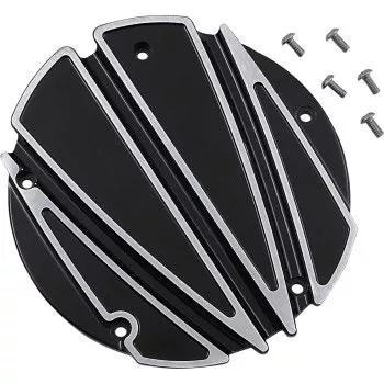 Convington Custom Black Derby Cover 5 Hole Harley Touring 16-Up C1875-B
