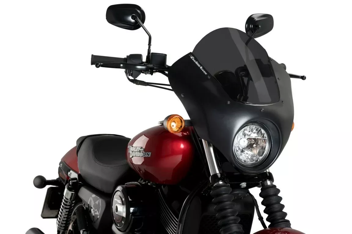 Custom Acces Dark Night Semi Fairing Dark Smoke Harley Street XG750 15-Up