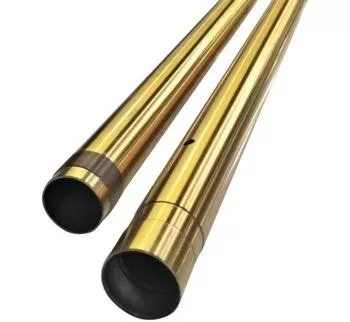 Custom Cycle 710075 Gold Inverted Fork Tubes 43mm 24.5 Harley & Custom