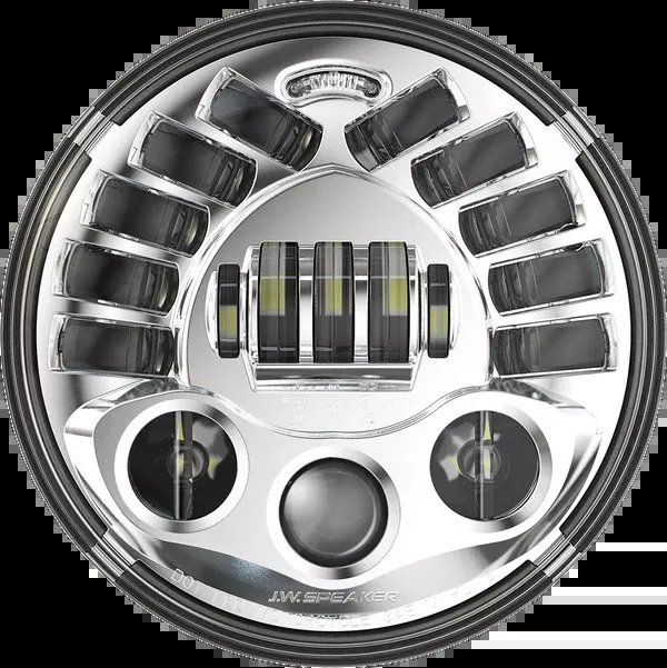 Custom Dynamics Adaptive Headlight With Adapter - 7" - Chrome
