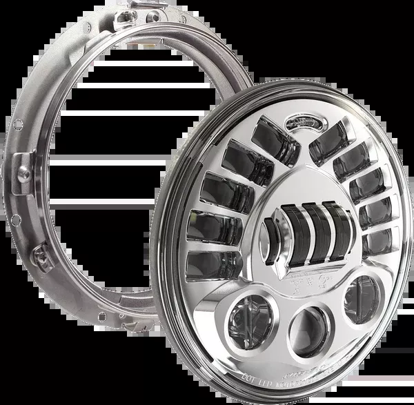 Custom Dynamics Adaptive Headlight With Mount – 7″ – Chrome