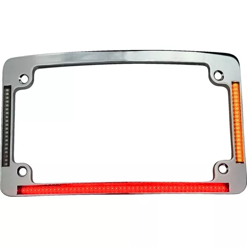 Custom Dynamics All-In-One Auxiliary LED License Plate Frame Harley 23-25