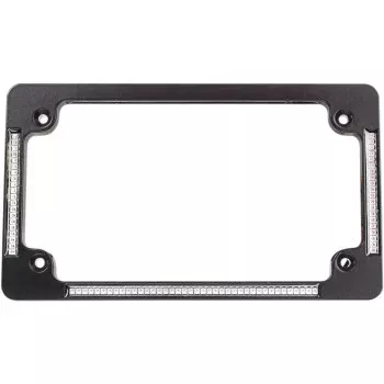 Custom Dynamics All-In-One License Plate Frame - Black - Flat