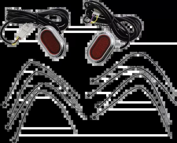 Custom Dynamics Antenna Grommet Light – Red Lens – Chrome