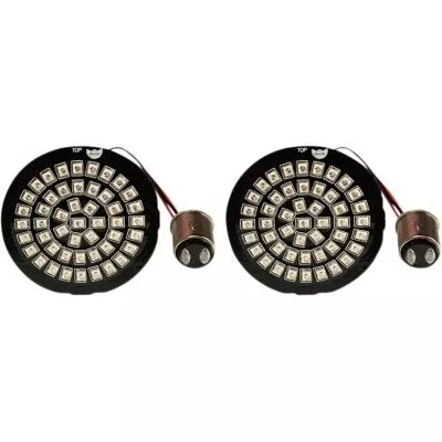 Custom Dynamics Genesis 4 Red LED Turn Signal Inserts 1157 Harley FXDB 09-12