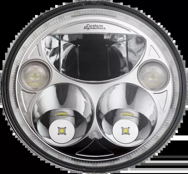 Custom Dynamics Headlamp – 7″ – TruBEAM – Chrome – Chieftain